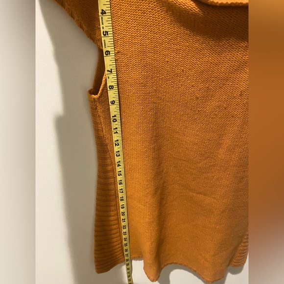 Anthropologie cowl neck sweater tunic in wool blend medium gold color - Picture 6 of 6